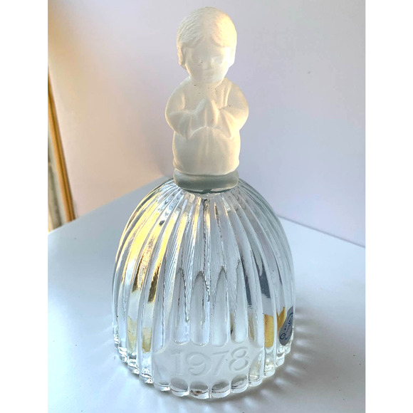 VTG Goebel Clear German Crystal Glass Bell 1978 Praying Choir Child Christmas - Picture 7 of 11
